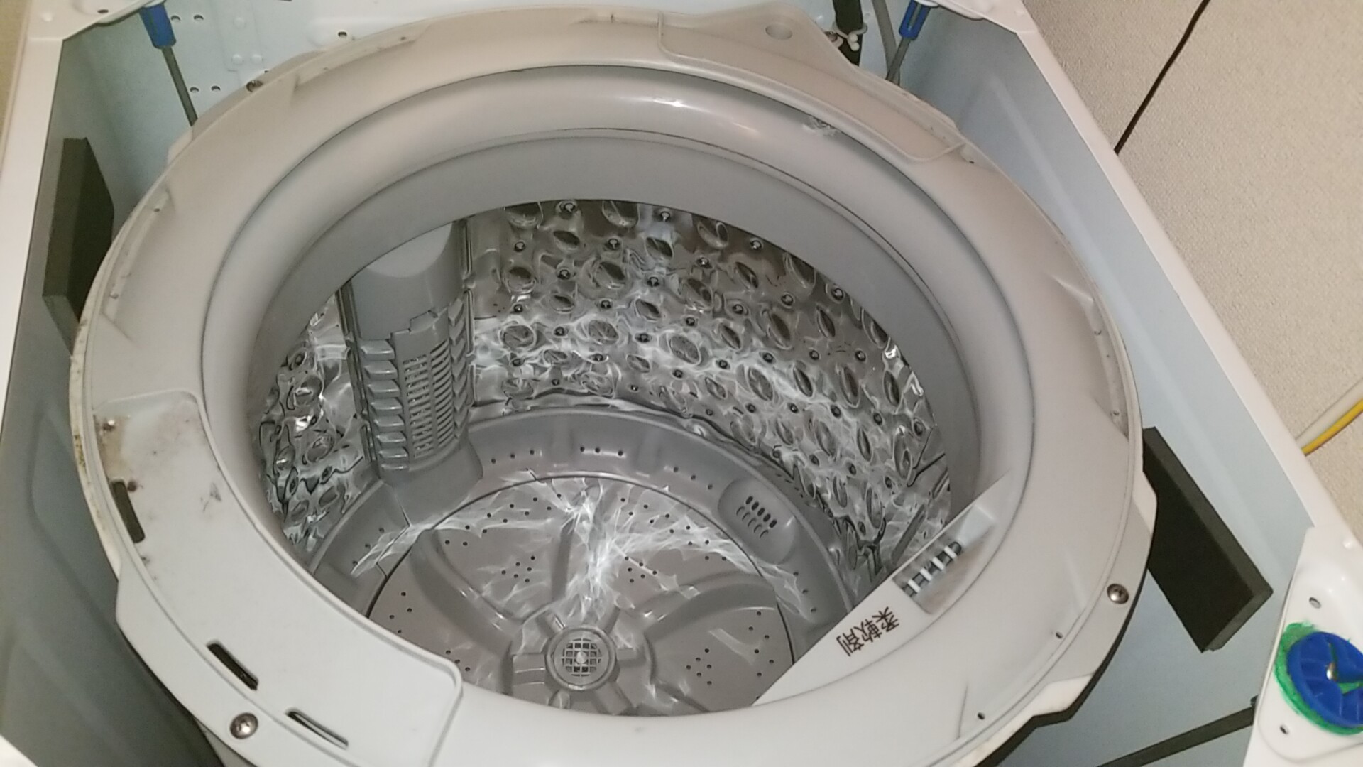 名古屋市中川区荒子 アイリスオーヤマ製縦型洗濯機 回転時異音修理